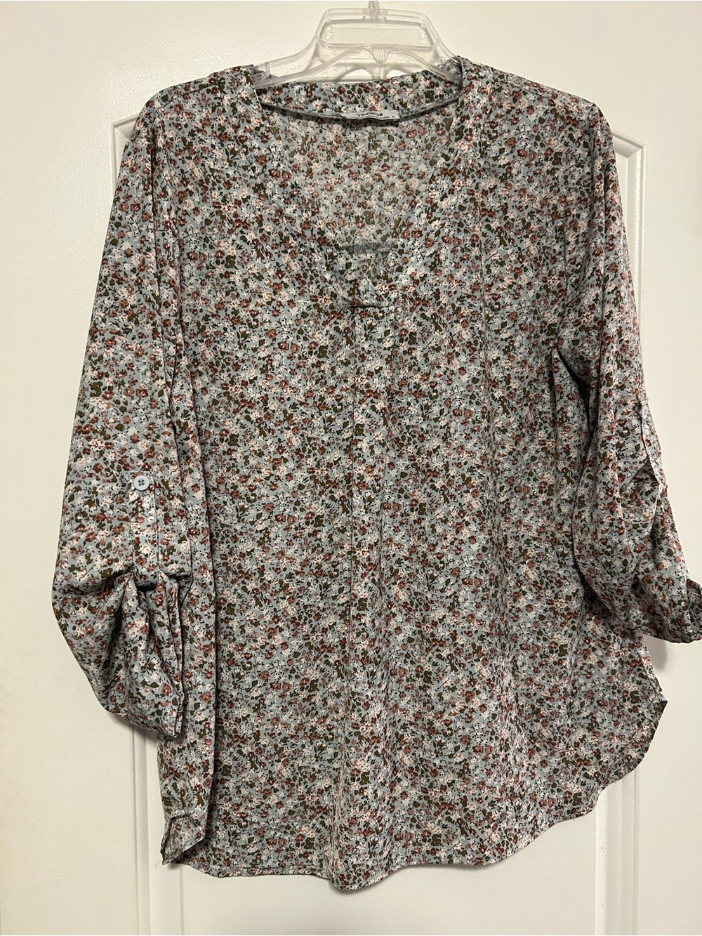 Women's Floral Pullover Blouse - XL
